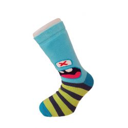 Chaussettes Antidérapantes Enfant Coton Monstre Bleu