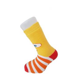 Chaussettes Antidérapantes Enfant Coton Monstre Jaune