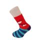 Chaussettes Antidérapantes Enfant Coton Monstre Rouge