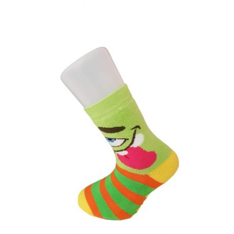 Chaussettes Antidérapantes Enfant Coton Monstre Vert